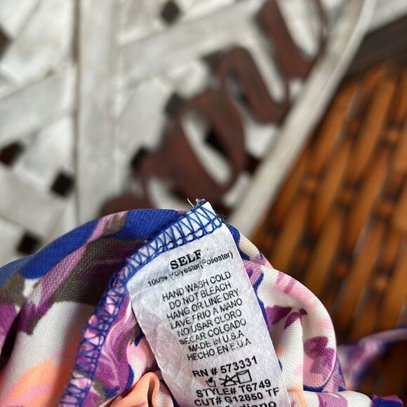 Le Lis Hi Lo Floral Lace Boho Hippie Tank Top Shirt Size Medium - Picture 6 of 6